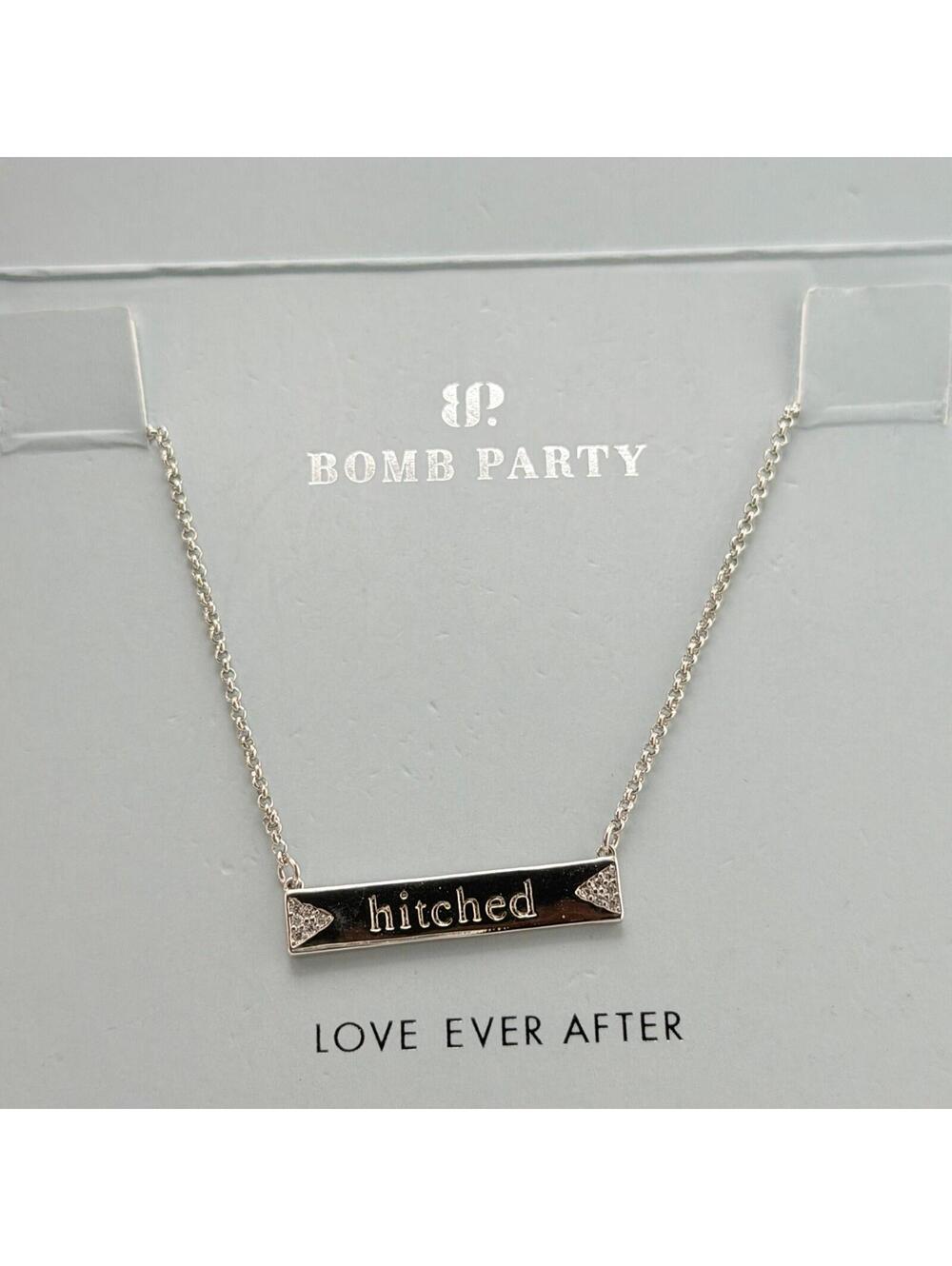 Bomb Party Love Ever After "The Hitched Bar Pendant Necklace" RBP3492 RETRO